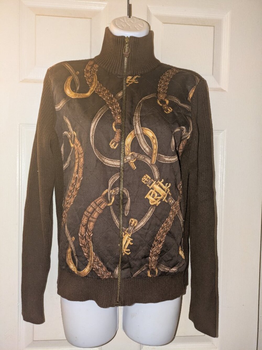 Ralph Lauren sweater with zipper size medium women